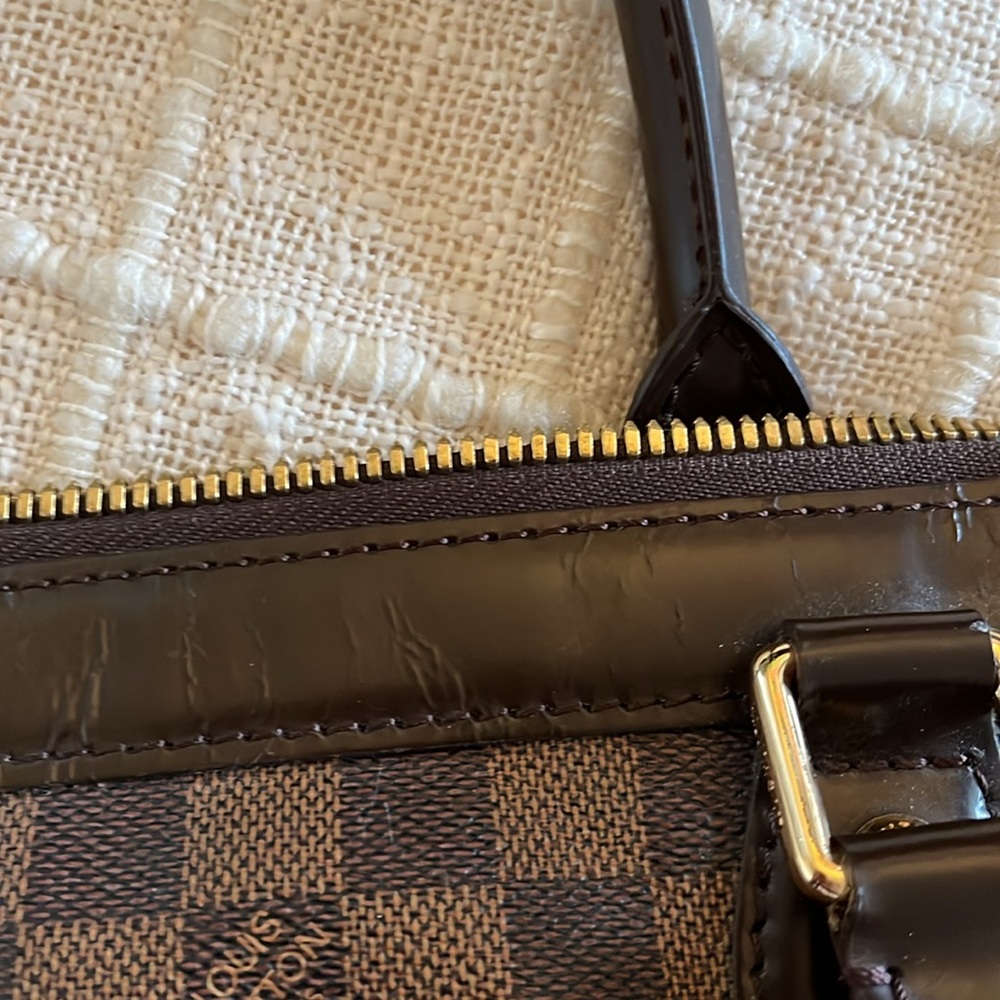 Louis Vuitton Damier Ebene Shoulder Bag with Gold Hardware - Picture 12 of 12